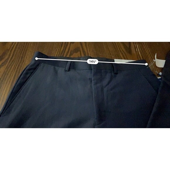 Ryan Seacrest Distinction Dress Pants Men’s 30 X 32 Blue Wool $175 New Classic - Picture 9 of 15